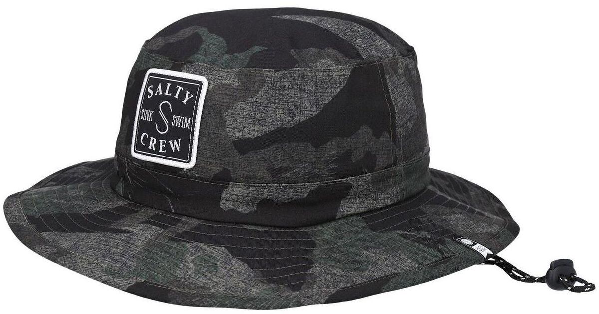 Salty Crew Cotton Camo Shook Boonie Bucket Hat in Black for Men Lyst
