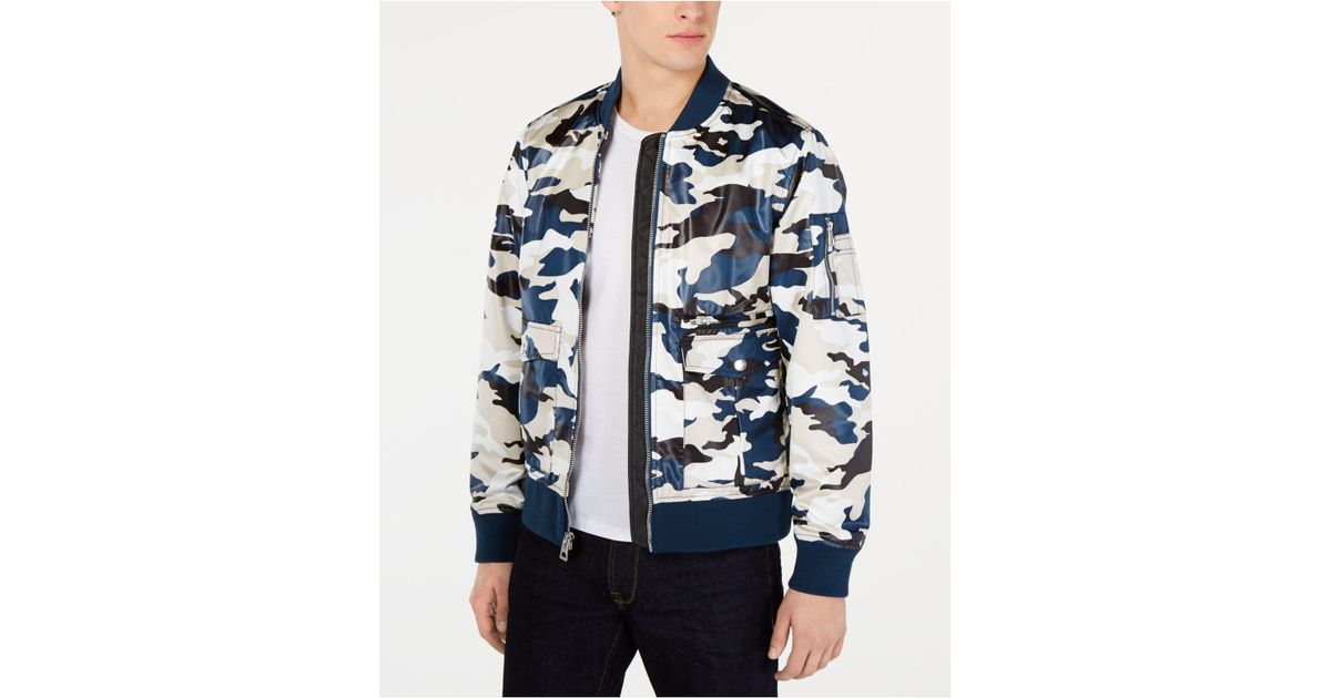 guess blue bomber jacket