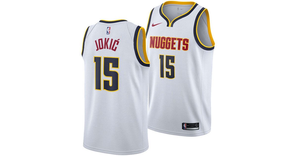Nike Synthetic Nikola Jokic Denver Nuggets Association Swingman Jersey ...