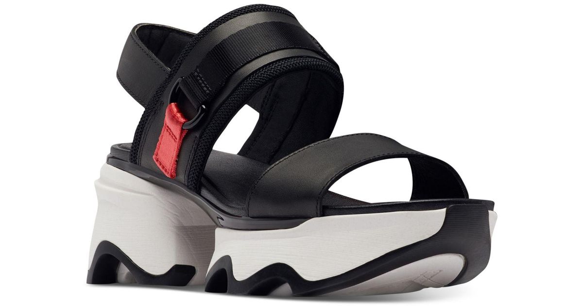 Sorel Impact Slipon Slingback Wedge Sandals in Black Lyst
