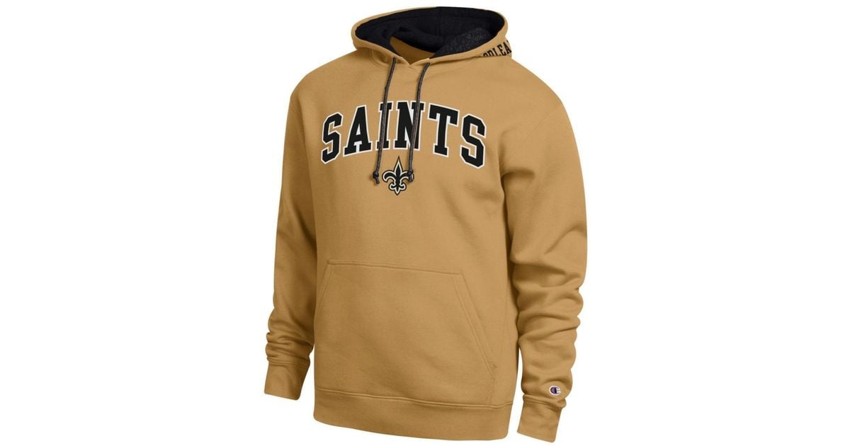 Champion Gold/black New Orleans Saints Contrast Hoodie for Men | Lyst
