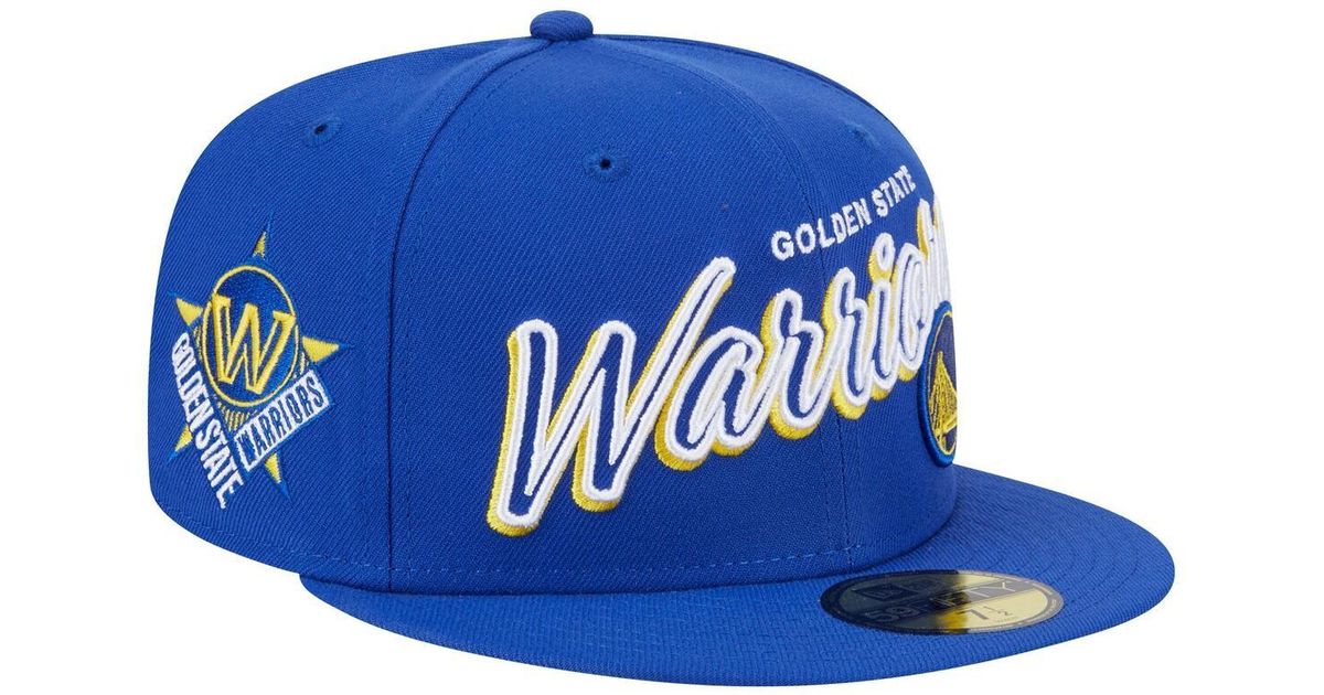 KTZ Golden State Warriors Sport Night Script Sided 59fifty Fitted Hat ...