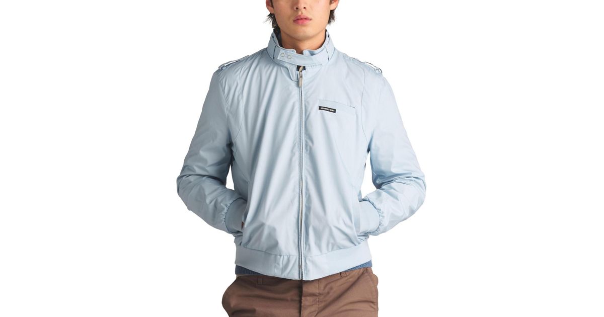 Members Only Classic Iconic Racer Jacket (slim Fit in Blue for Men | Lyst