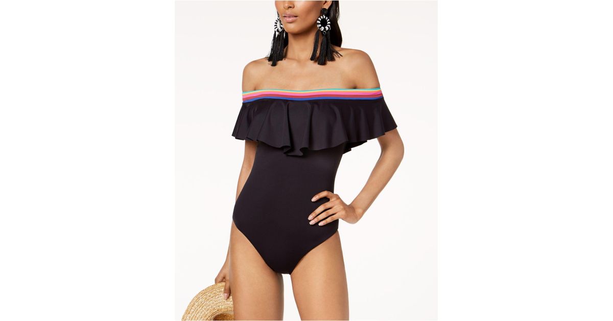 macy's off the shoulder swimsuit