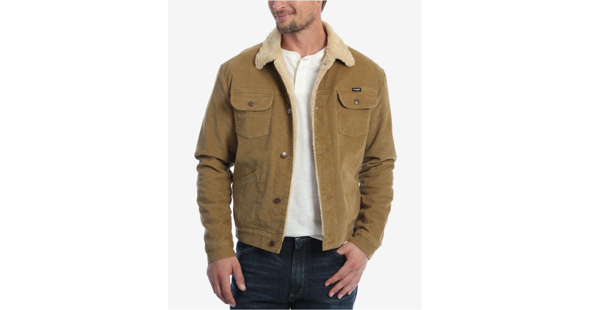 men's heritage sherpa lined corduroy jacket