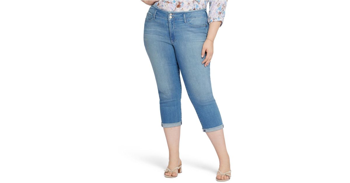 NYDJ Plus Size Chloe Capri Jeans in Blue | Lyst