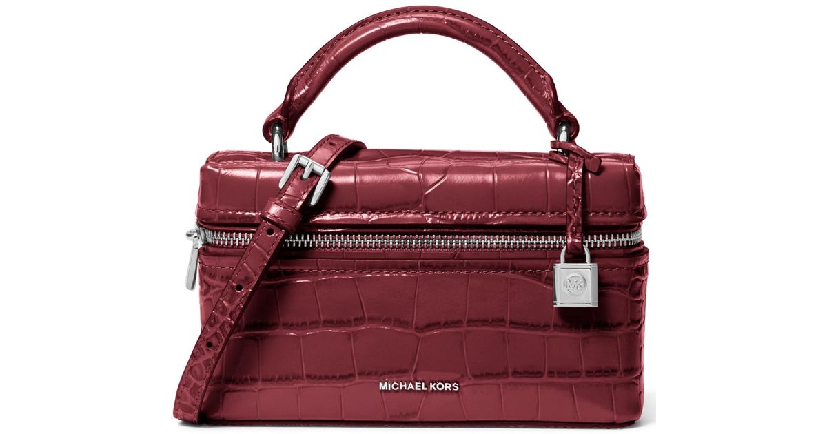 Michael Kors Jana Extra-small Crocodile Embossed Leather