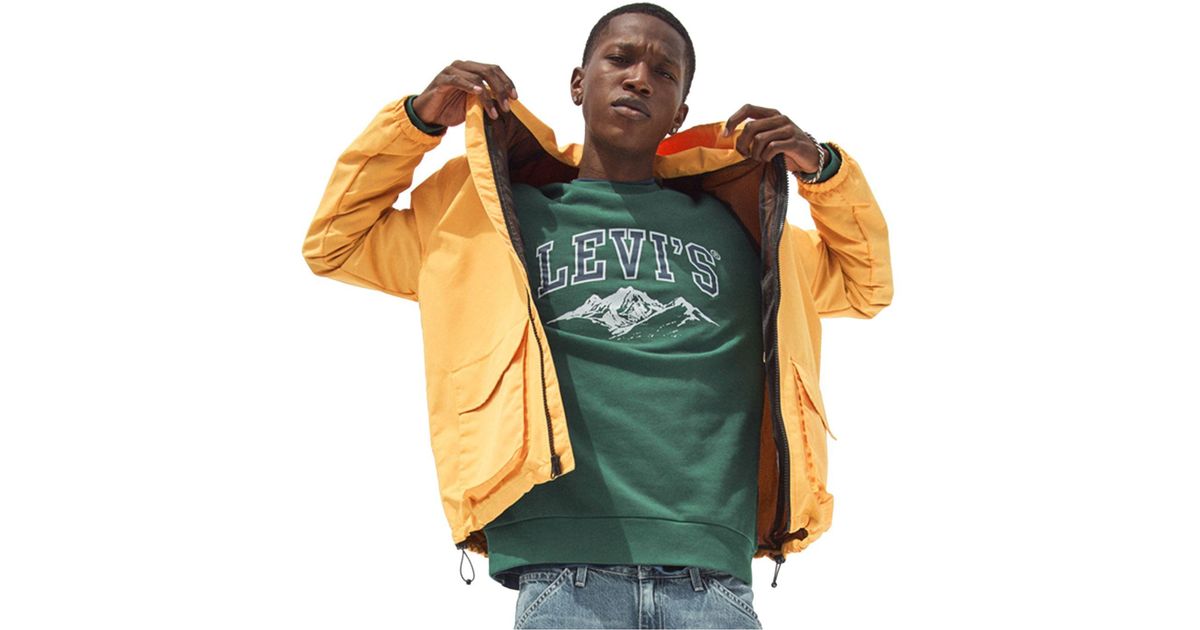 Levi's Graphic Crewneck Sweatshirt in Green for Men | Lyst