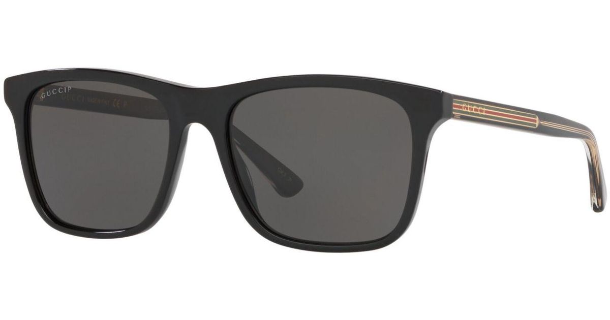 Gucci Polarized Sunglasses, GG0381SN 57 in Black for Men | Lyst