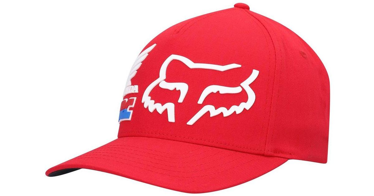 Fox Cotton Red Honda Hrc Flex Hat for Men Lyst