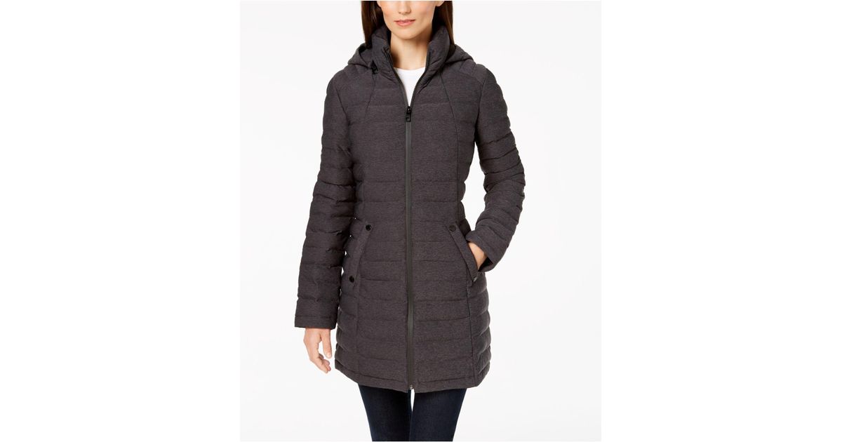 nautica packable hooded puffer coat