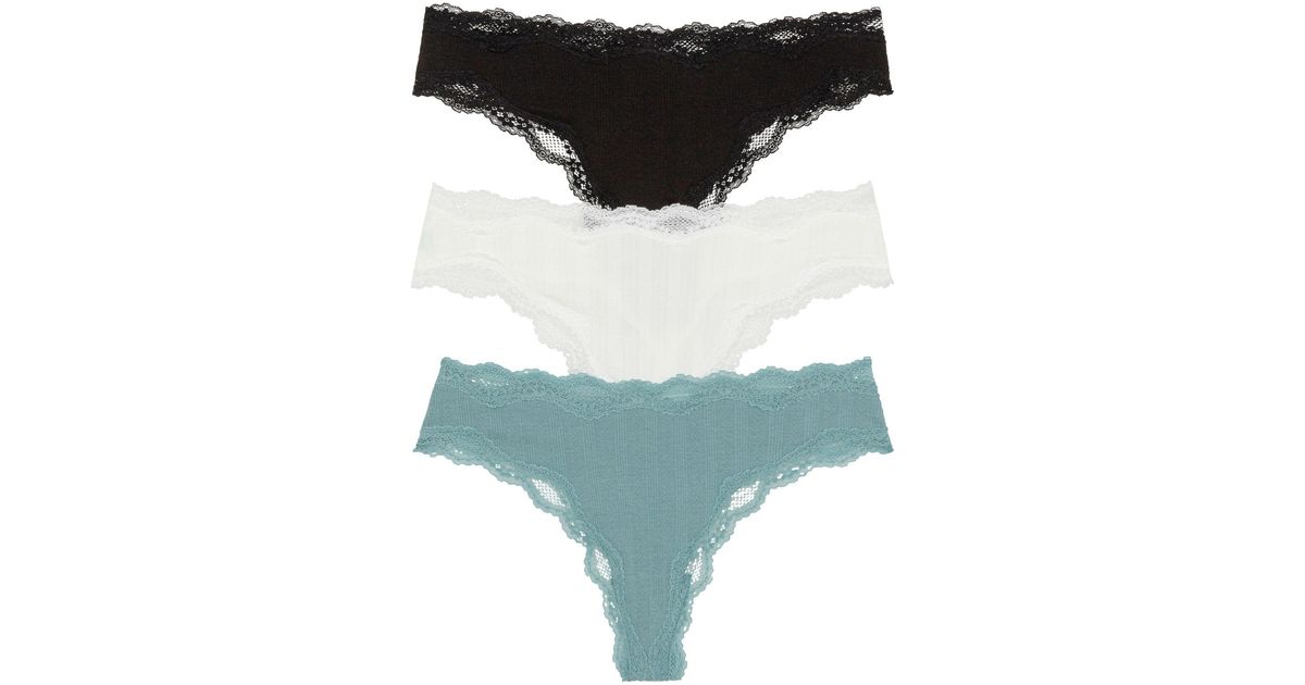 Honeydew Intimates Lorelai Hicut Thong Underwear Set, 3 Pieces in