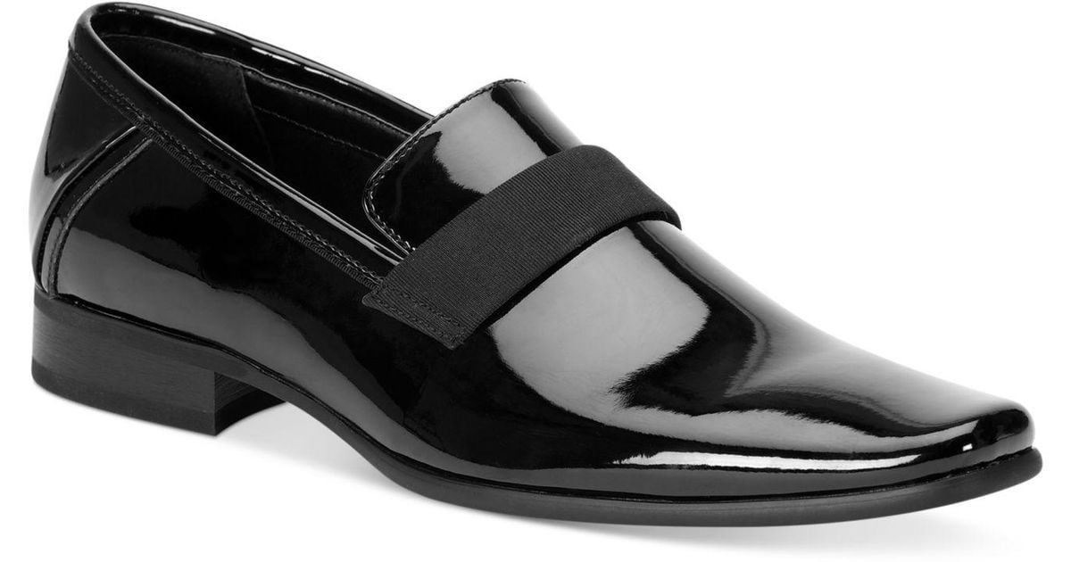Calvin Klein Synthetic Bernard Loafer Tuxedo in Black Patent Save 59% Mens Slip-on shoes Calvin Klein Slip-on shoes Black for Men 