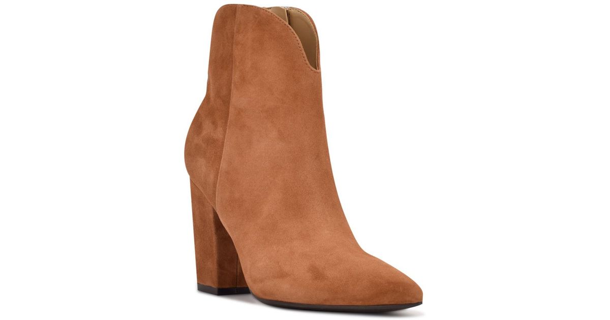 nine west cognac booties