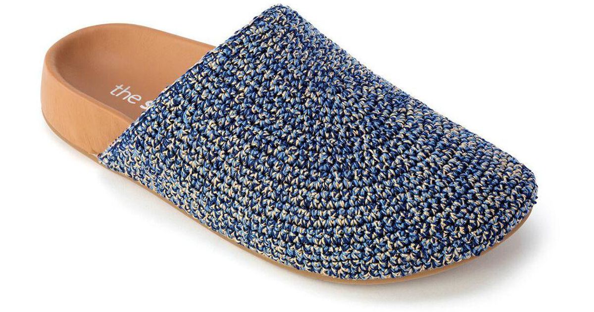 The Sak Leather Bolinas Crochet Clogs in Blue | Lyst