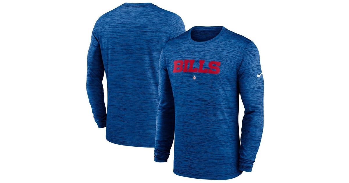 Nike Royal Buffalo Bills Sideline Team Velocity Performance Long Sleeve ...