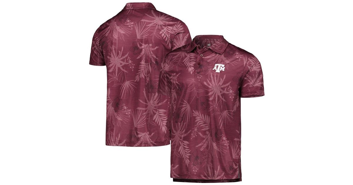 Colosseum Athletics Maroon Texas A&m Aggies Palms Team Polo Shirt in ...