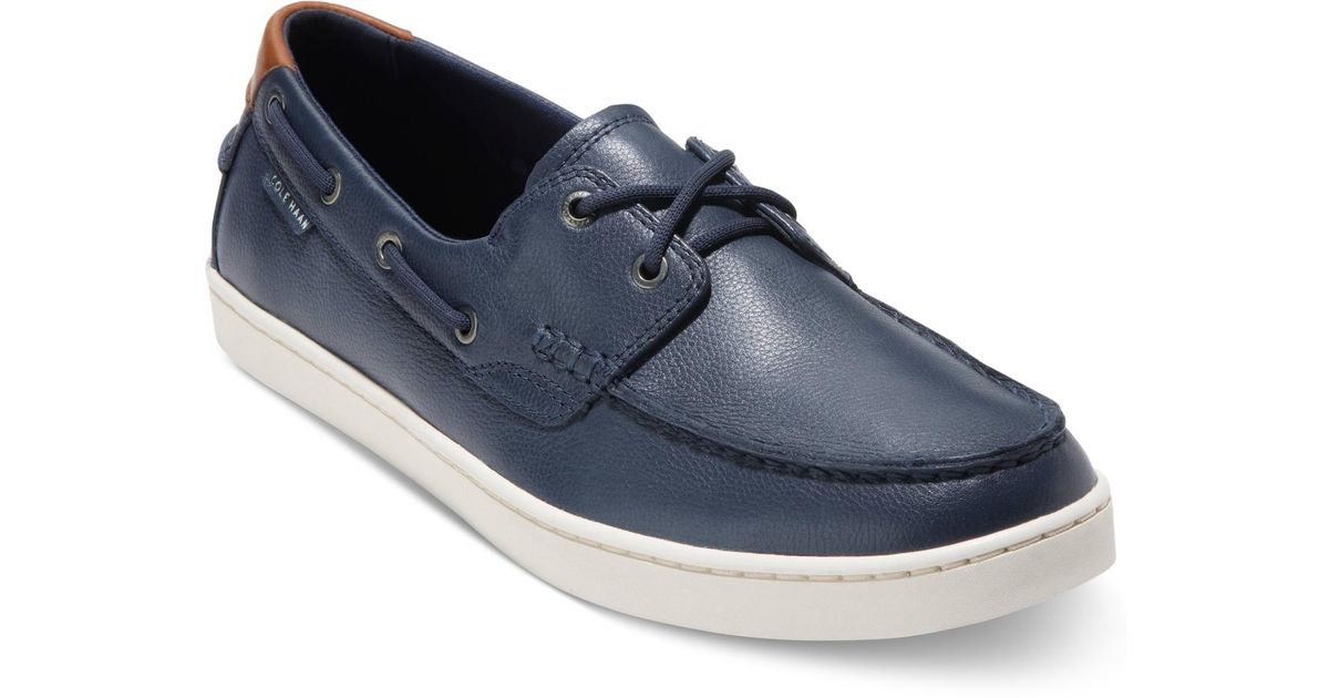 Cole Haan Nantucket Boat Shoe in Blue for Men | Lyst