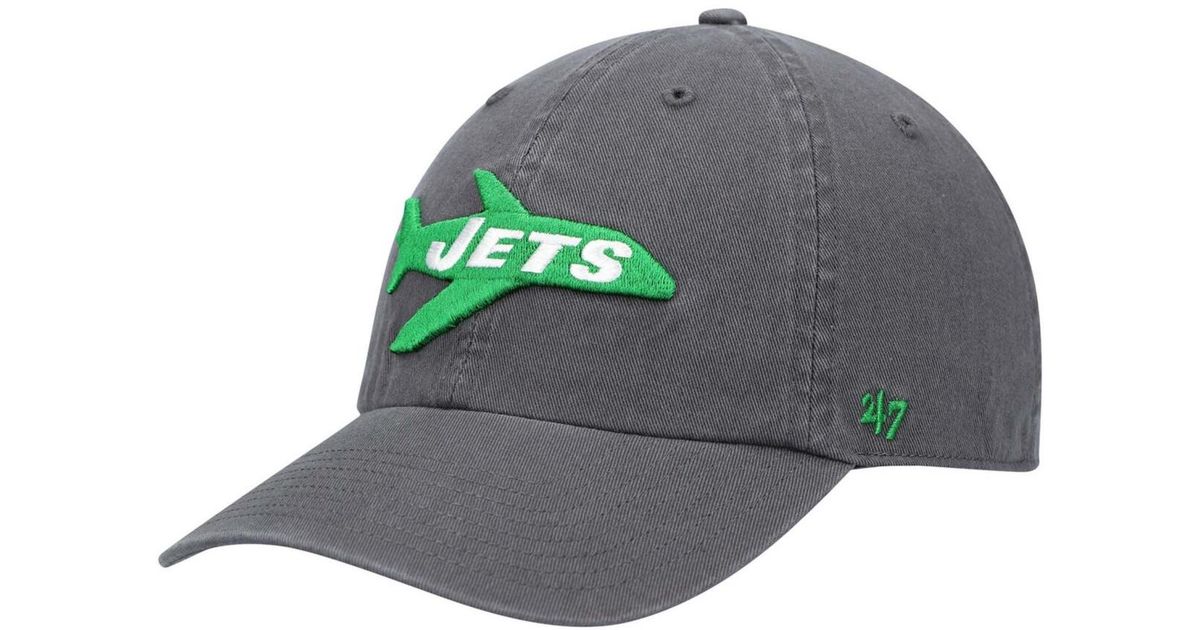 '47 New York Jets Clean Up Legacy Adjustable Hat in Gray for Men | Lyst