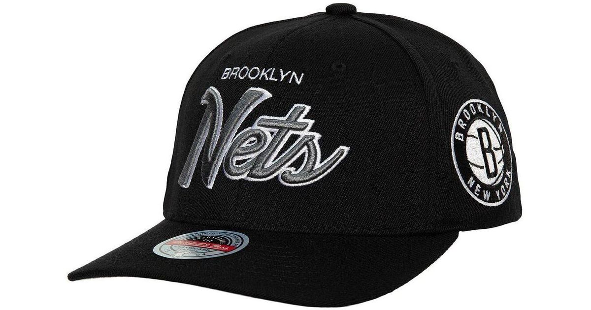 Mitchell & Ness Black Brooklyn Nets Mvp Team Script 2.0 Stretch