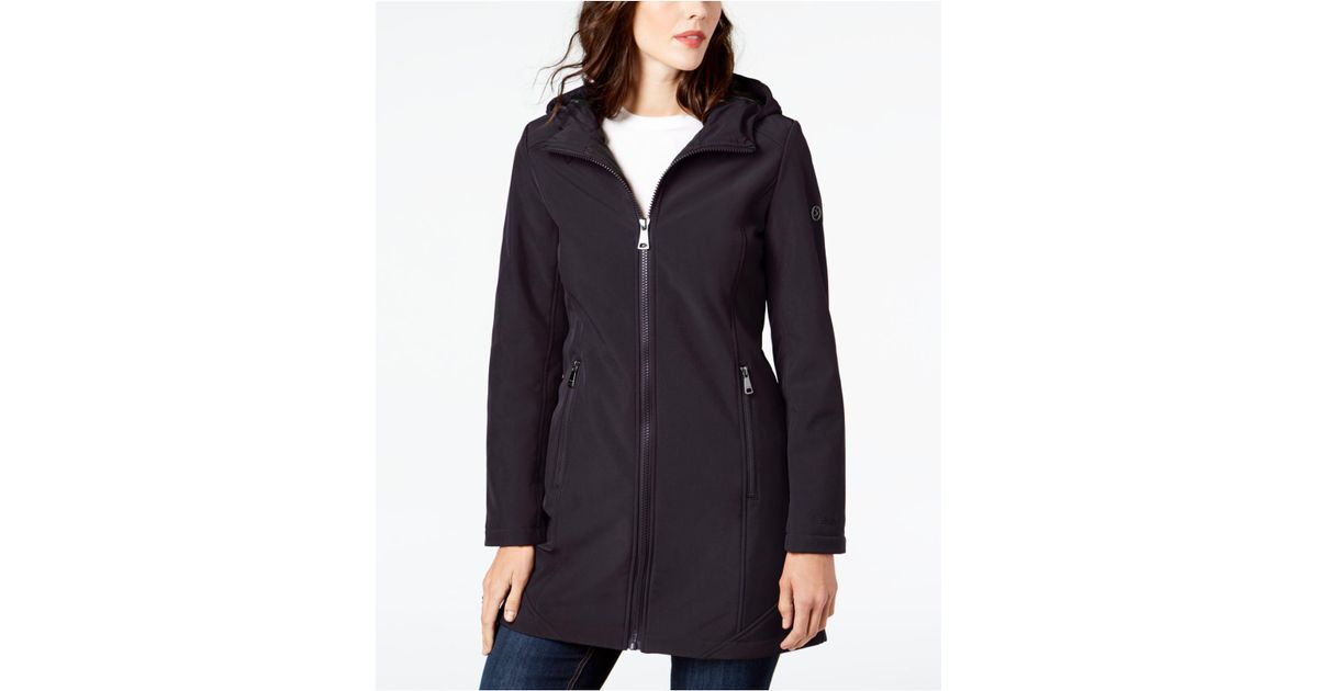 calvin klein hooded stretch raincoat