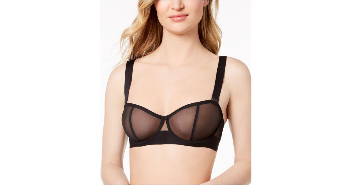 Dkny Synthetic Sheers Strapless Mesh Bra Dk4939 In Black Lyst