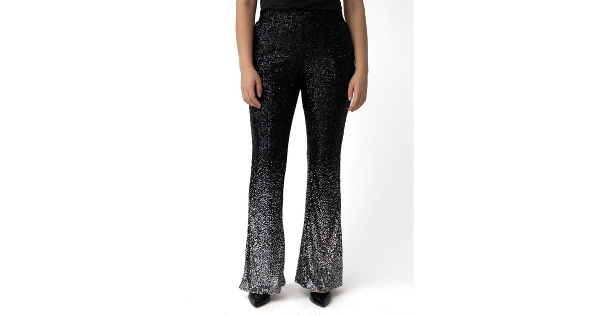 Cable & Gauge Ombre Sequin Bootcut Pant in Black Lyst