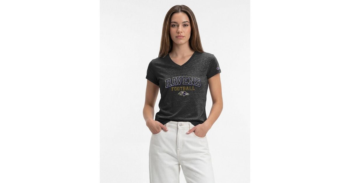 Baltimore Racesn Champion Baltimore Ravens Triumph Tri-blend V-neck T-shirt in Black | Lyst