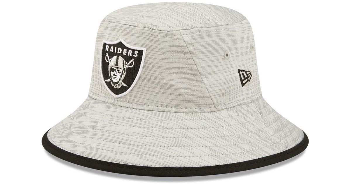 KTZ Synthetic Gray Las Vegas Raiders Distinct Bucket Hat for Men Lyst