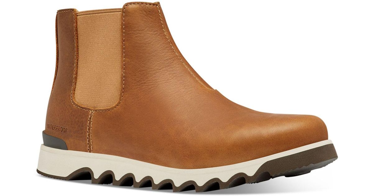 Sorel Rubber Kezar Waterproof Chelsea Boots in Brown for Men Lyst