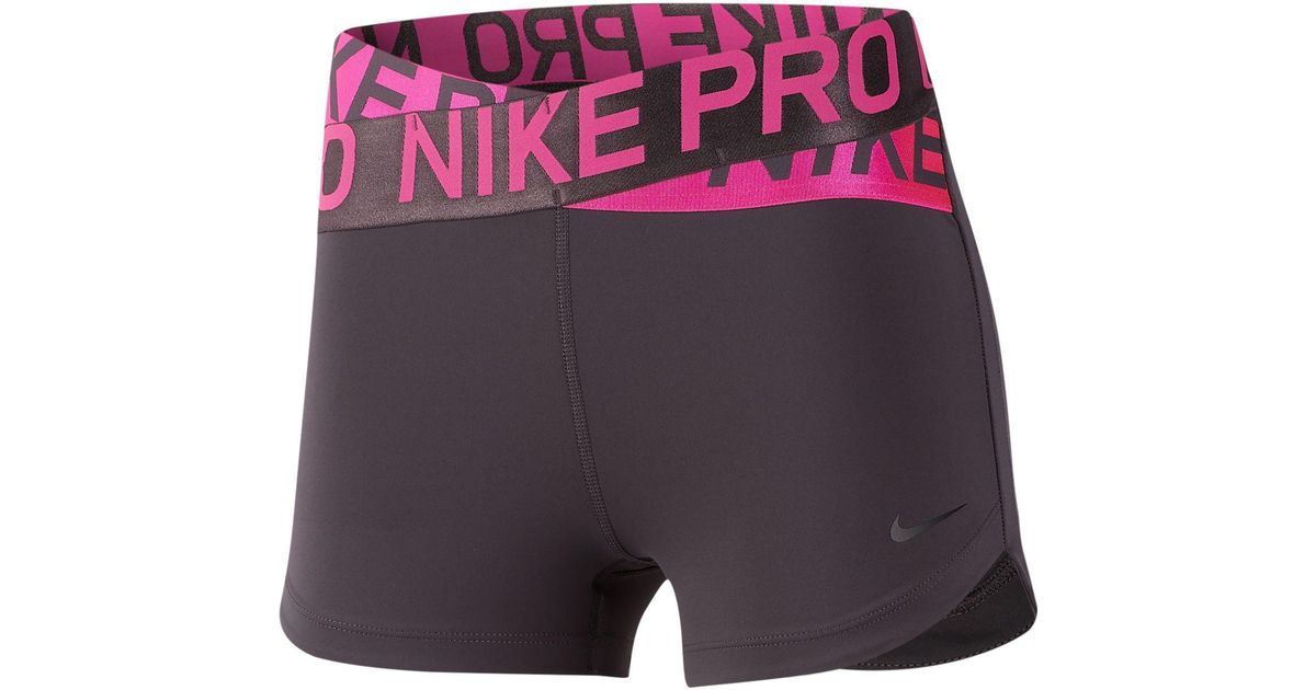 Nike Pro Crossover-waistband Shorts in Gray | Lyst