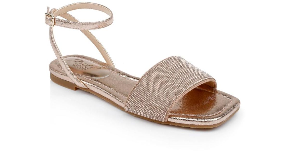 Badgley Mischka Hadley Flat Evening Sandals Lyst