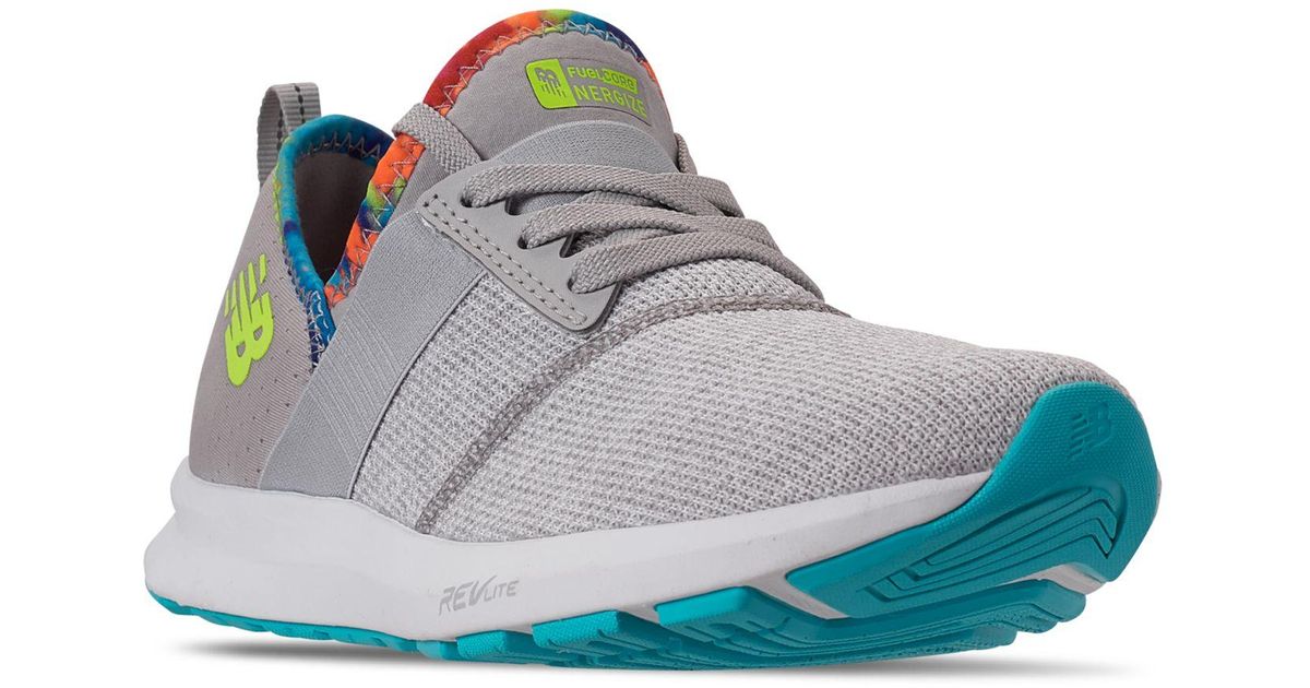 New Balance Fuelcore Nergize Mule Tie Dye Walking Sneakers From Finish Line  in Gray | Lyst