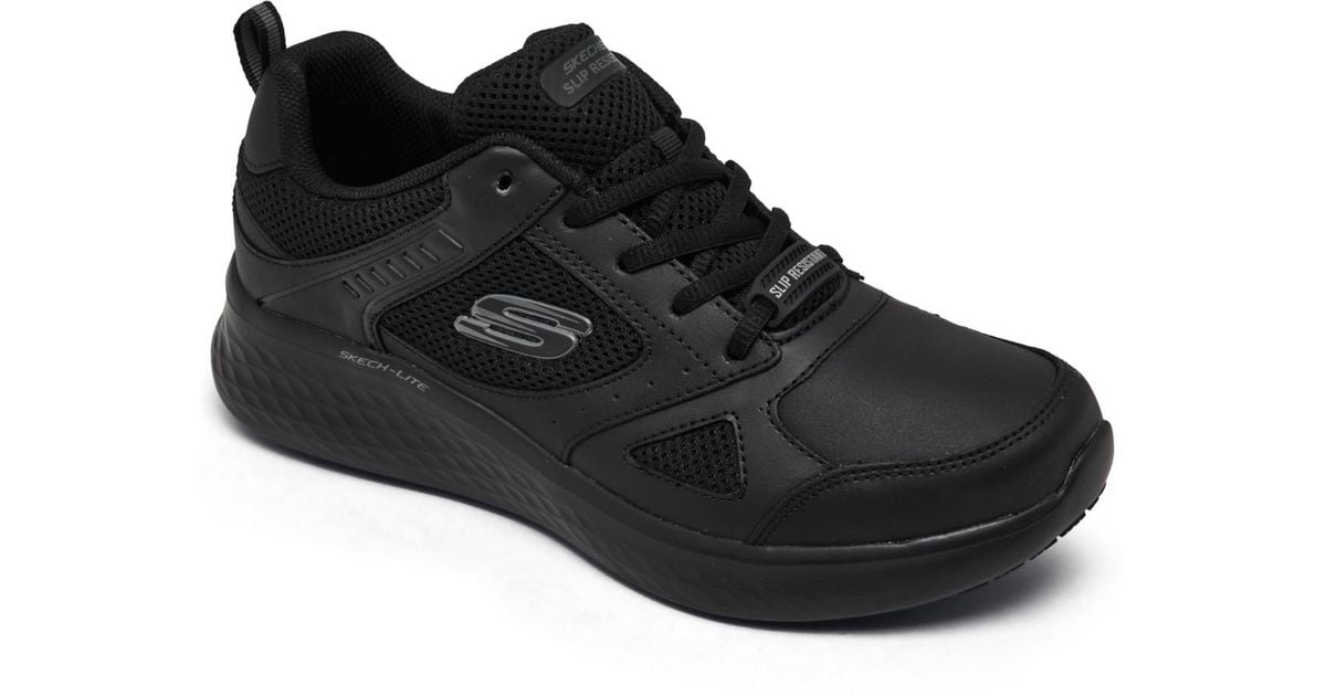 Slip Resistant Zapatos Antideslizantes Skechers Para Mujer Negro