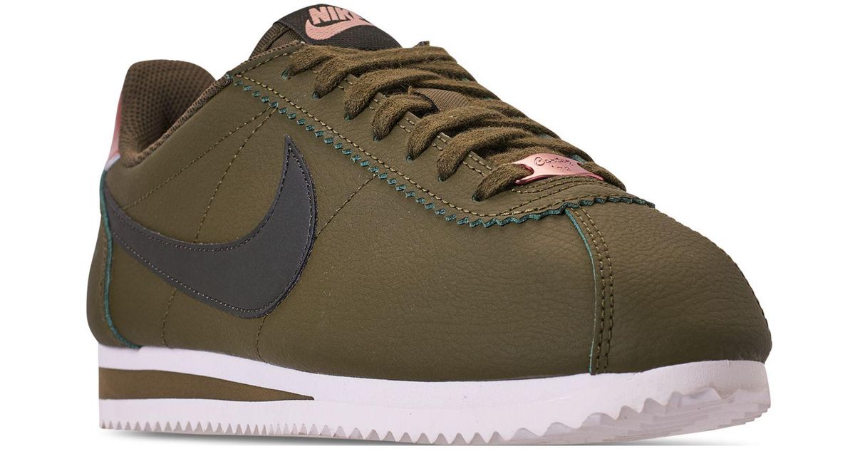 nike cortez womens olive green