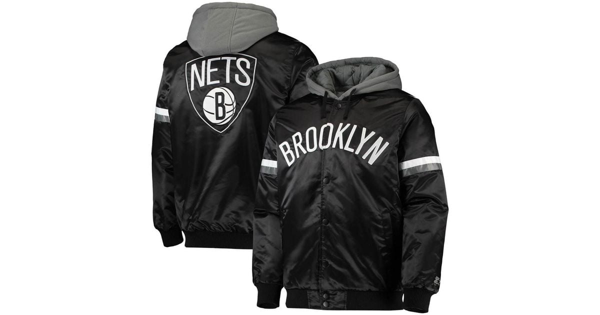 Starter Synthetic Black And Gray Brooklyn Nets Nba 75th Anniversary