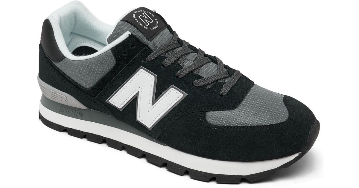New Balance 574 Casual Sneakers From Finish Line in Black for Men Lyst