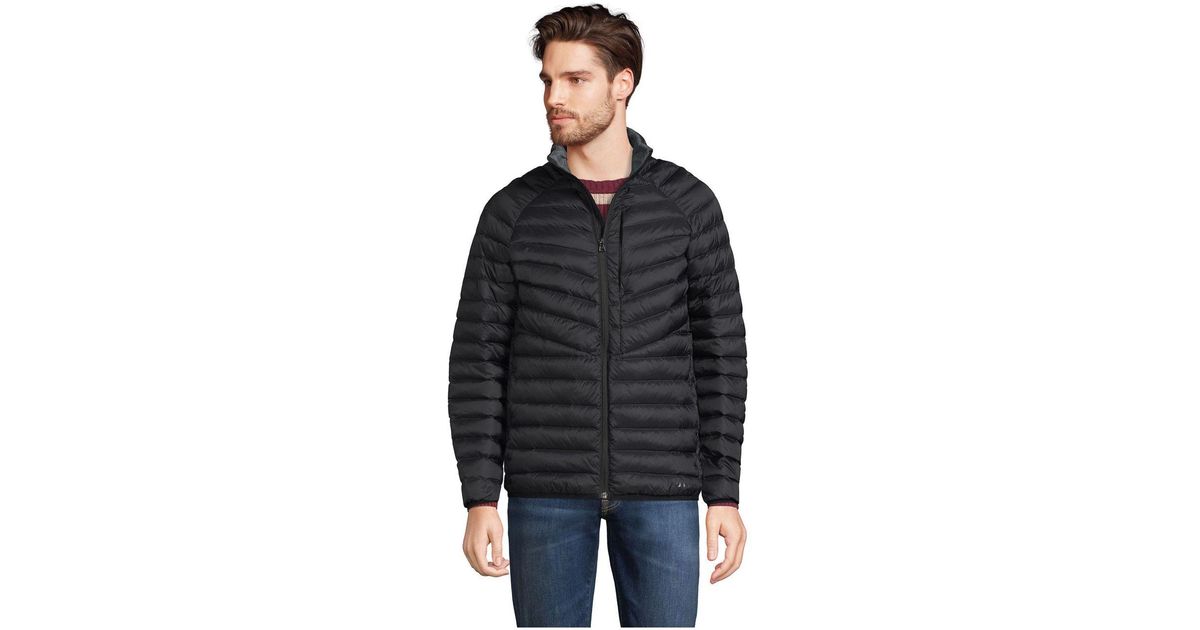 Lands' End Ultralight Packable Down Jacket in Blue for Men Lyst