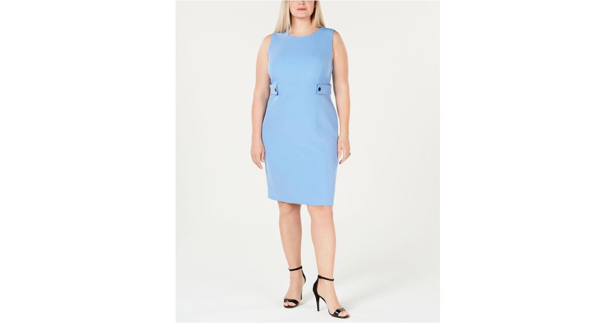 Ladies Dresses Kasper Belted Sheath Dress Kasper Stretch Crepe