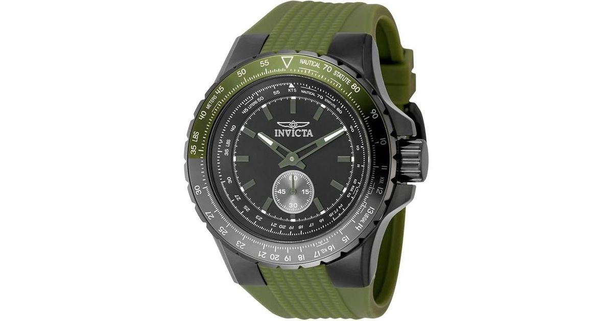 INVICTA WATCH 49323 Aviator Quartz Multifunction Black Dial Watch in ...