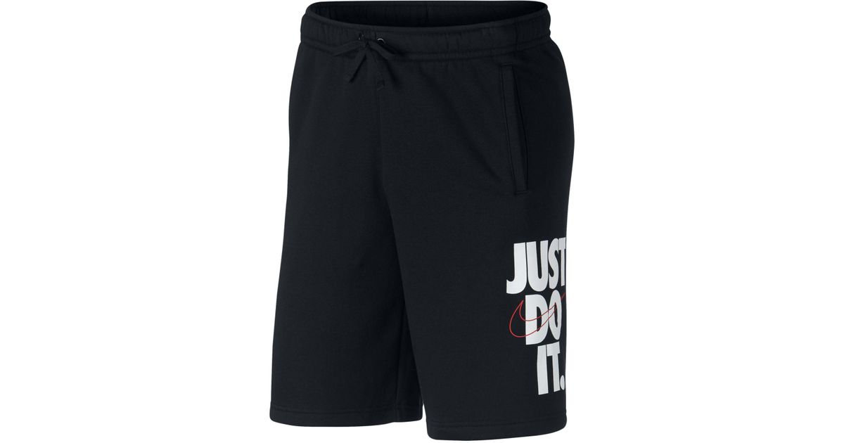 Nike Just Do It Fleece Shorts in Black 