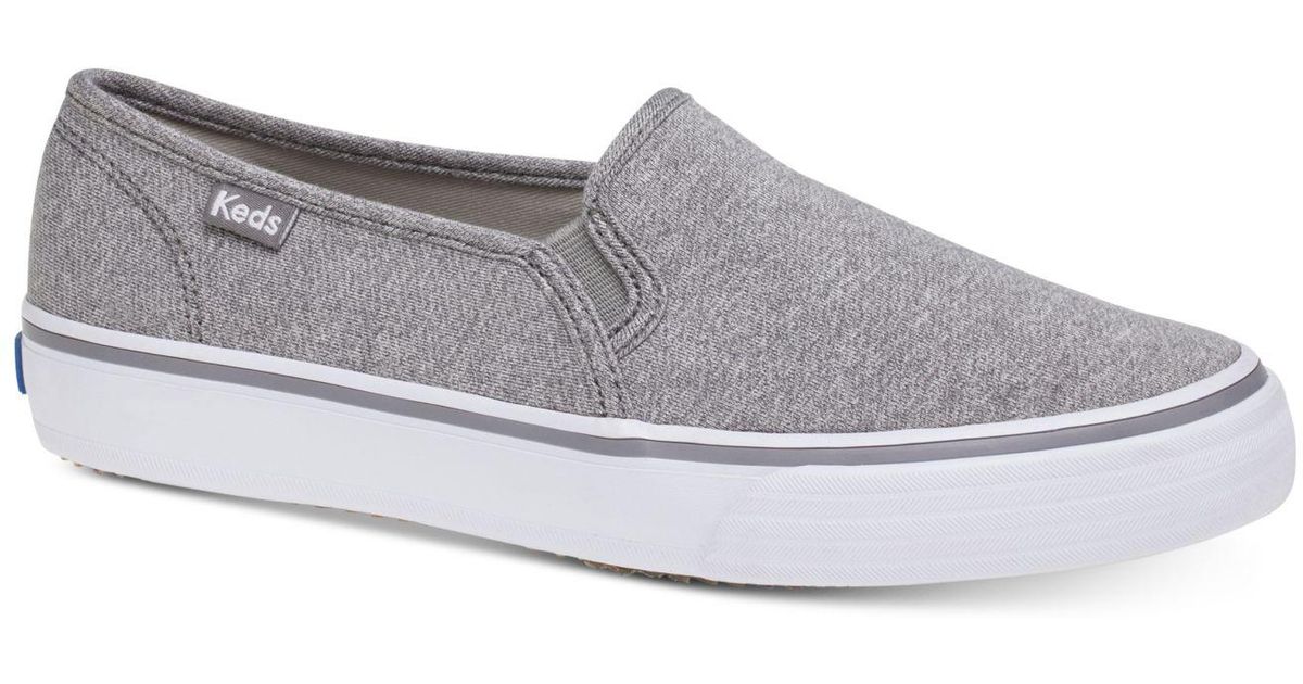 keds gray slip ons