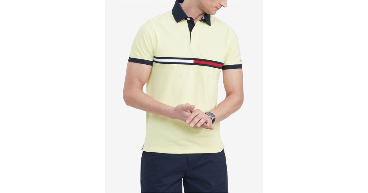 BNWOT Tommy Hilfiger Tanner Polo Custom Fit Camisa a Rayas Blancas Flag Logo T Super BNWOT Tommy Hilfiger Tanner Polo Custom Fit Camisa a Rayas Blancas Flag Logo T Super