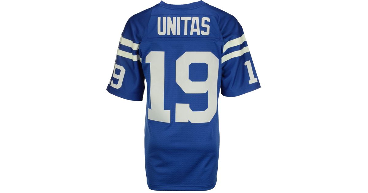 Mitchell & Ness Men's Johnny Unitas Baltimore Colts Replica Throwback Jersey  in Blue for Men | Lyst