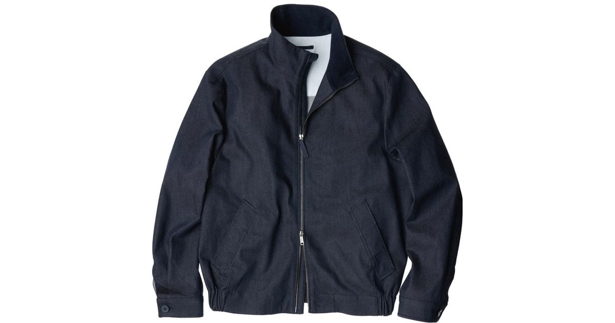 Double Up Shell Mango Muscari Double-zip Mock-neck Straight-fit Jacket in Blue for Men ...