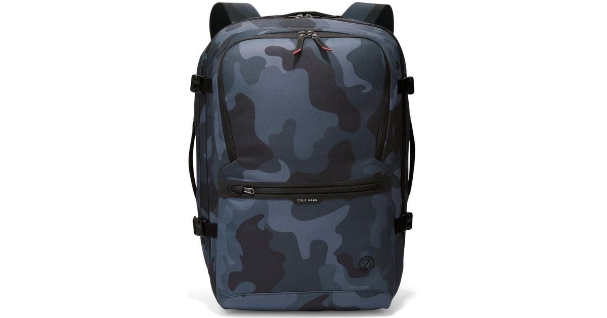 Cole Haan Neoprene Zerogrand 48 Hour Backpack in Midnight Camo (Blue