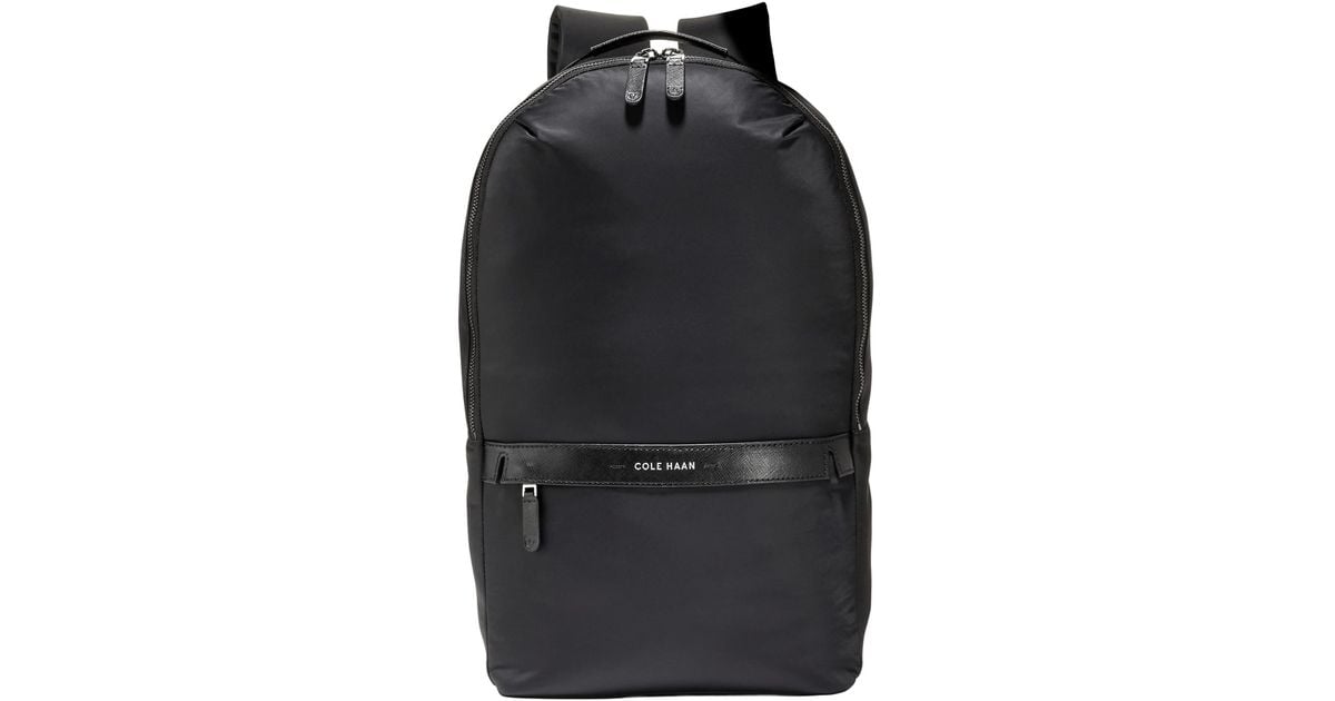 Cole Haan Carson Leather-trim Laptop Travel Backpack in Black for Men ...