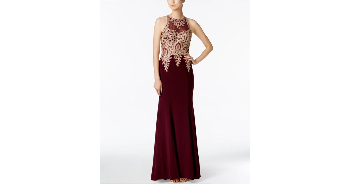 xscape floral lace mermaid gown