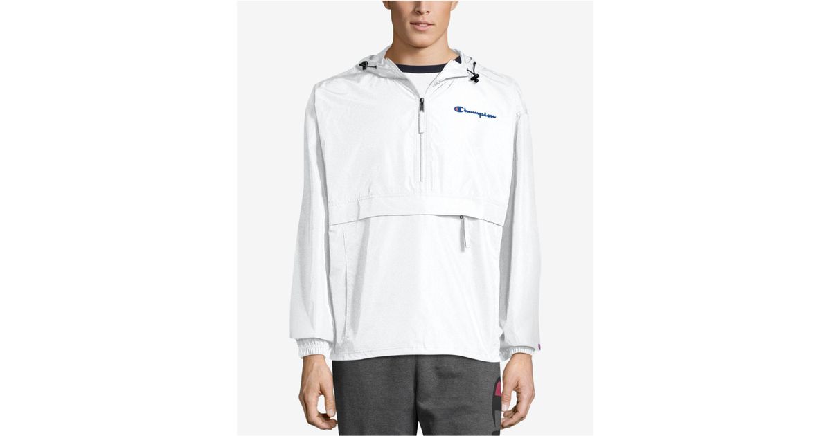 Champion Synthetic Packable Halfzip Hooded Waterresistant Jacket in
