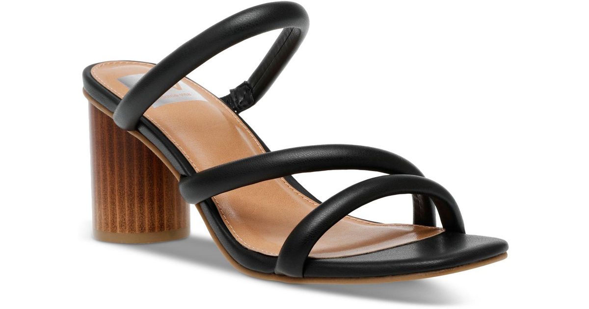 DV by Dolce Vita Myla Strappy Block-heel Sandals in Nero (Black) | Lyst
